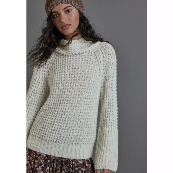 NWT Maeve Anthropologie Dionne Waffle Knit Sweater - Picture 4 of 4